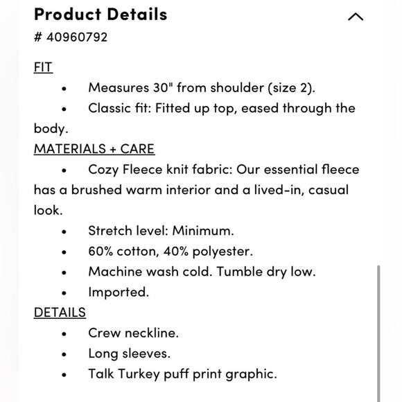 Torrid Talk Turkey Classic Fit Cozy
Fleece Sweatshirt - Picture 5 of 8